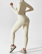 R&B | Lange Ärmel/Kurze Ärmel Reißverschluss Jumpsuit für Frauen