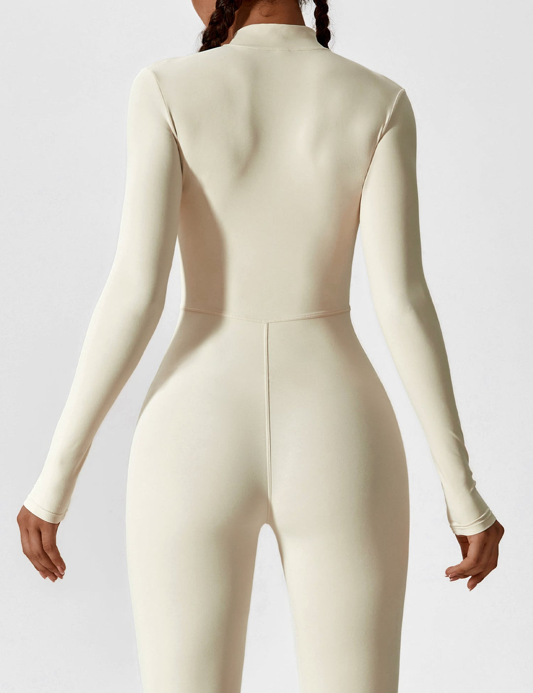 R&B - Lange Ärmel/Kurze Ärmel Reißverschluss Jumpsuit für Frauen