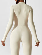 R&B | Lange Ärmel/Kurze Ärmel Reißverschluss Jumpsuit für Frauen