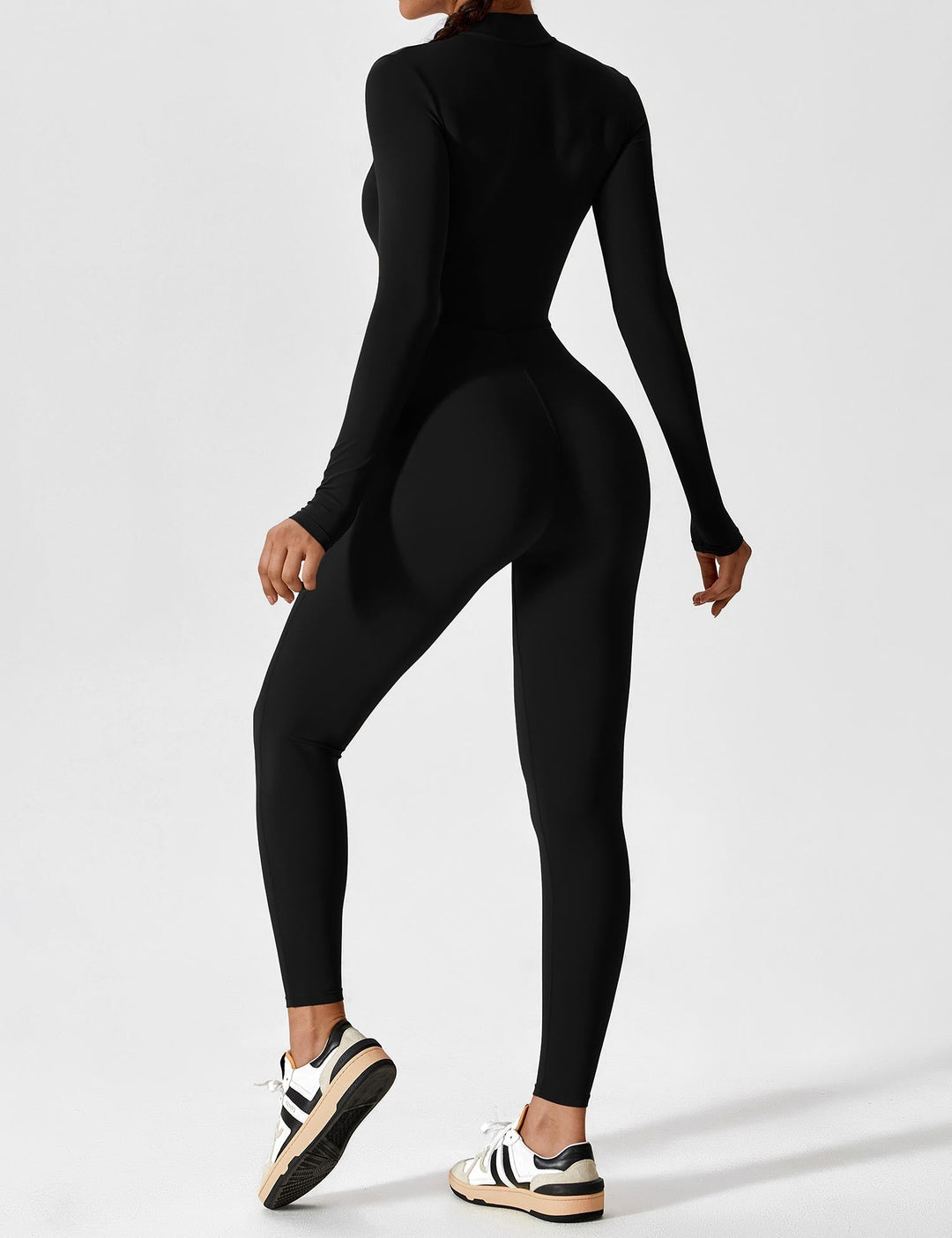 R&B - Lange Ärmel/Kurze Ärmel Reißverschluss Jumpsuit für Frauen