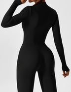 R&B | Lange Ärmel/Kurze Ärmel Reißverschluss Jumpsuit für Frauen