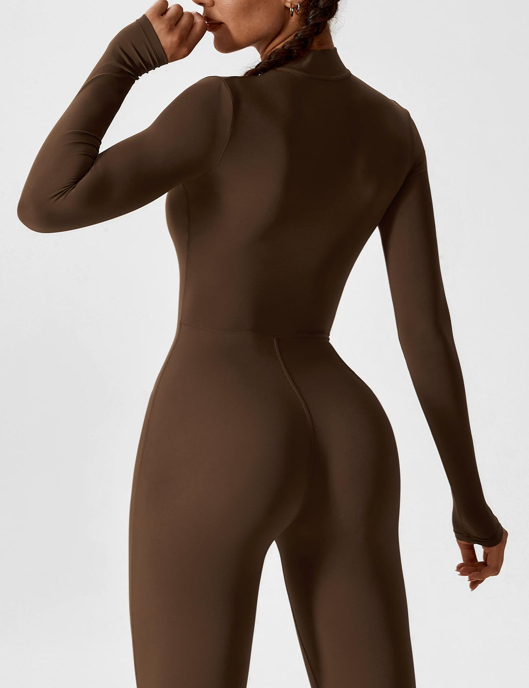 R&B - Lange Ärmel/Kurze Ärmel Reißverschluss Jumpsuit für Frauen
