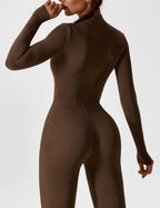 R&B | Lange Ärmel/Kurze Ärmel Reißverschluss Jumpsuit für Frauen