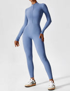 R&B | Lange Ärmel/Kurze Ärmel Reißverschluss Jumpsuit für Frauen