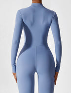 R&B | Lange Ärmel/Kurze Ärmel Reißverschluss Jumpsuit für Frauen