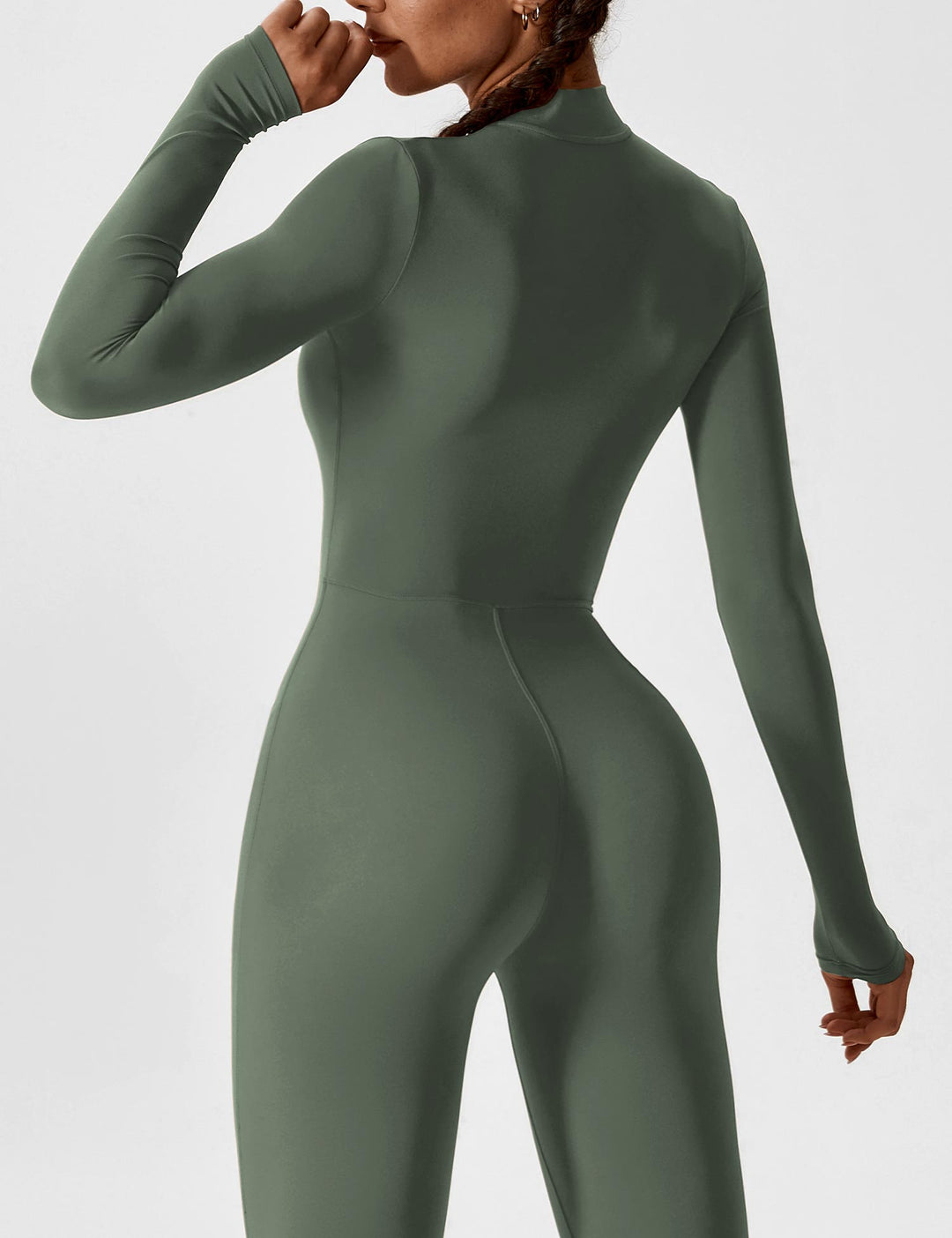 R&B - Lange Ärmel/Kurze Ärmel Reißverschluss Jumpsuit für Frauen