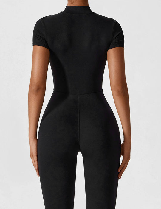 R&B - Lange Ärmel/Kurze Ärmel Reißverschluss Jumpsuit für Frauen