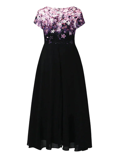 R&B | Elegantes Midi Kleid mit Blumen-Spitze