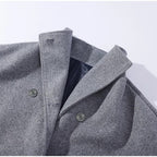 R&B | Wollmischung Jacke mit Hohem Kragen und Knöpfen