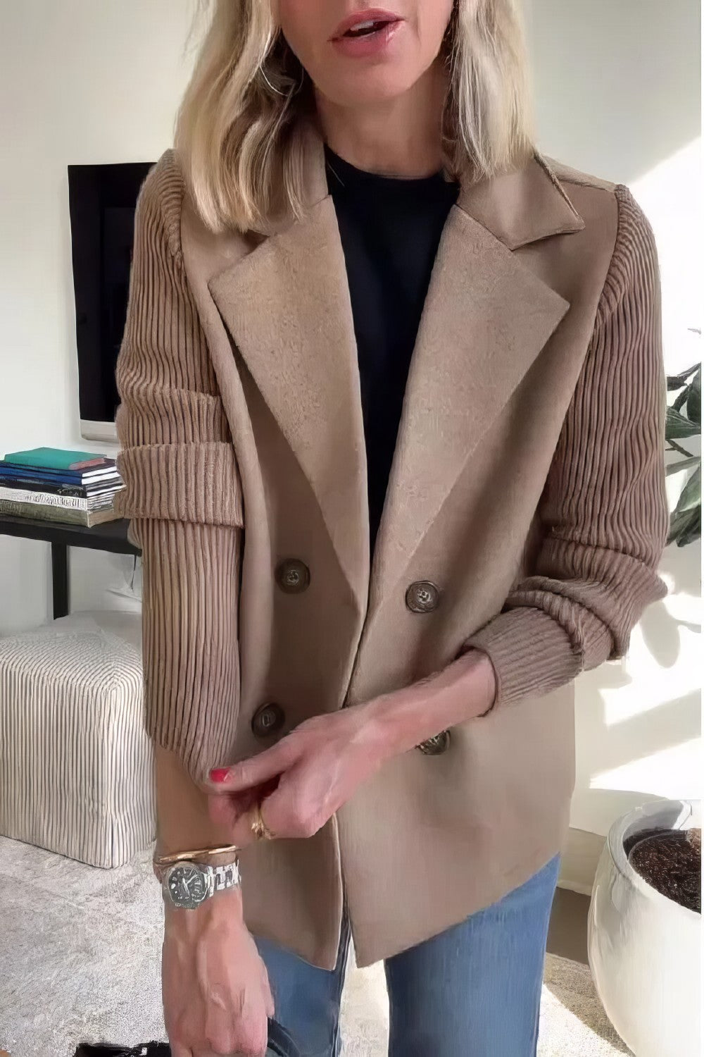 R&B | Blazer mit Struktur Doppelreihige Schließung Elegant und Komfortabel