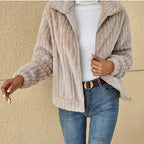 R&B | Lässige Plüsch Strickjacke