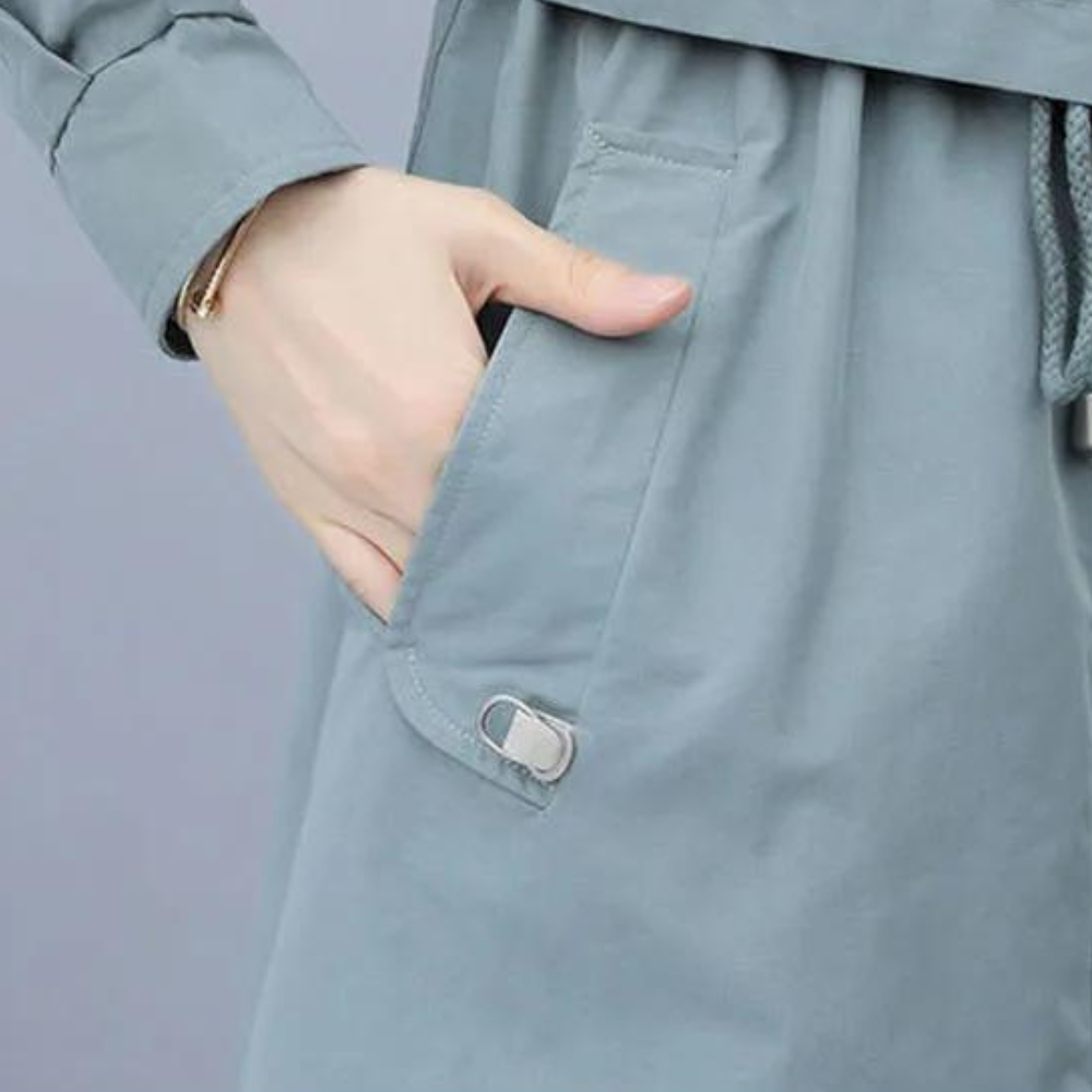 R&B | Warme Kapuzenjacke mit Schnürung für Damen im Herbst