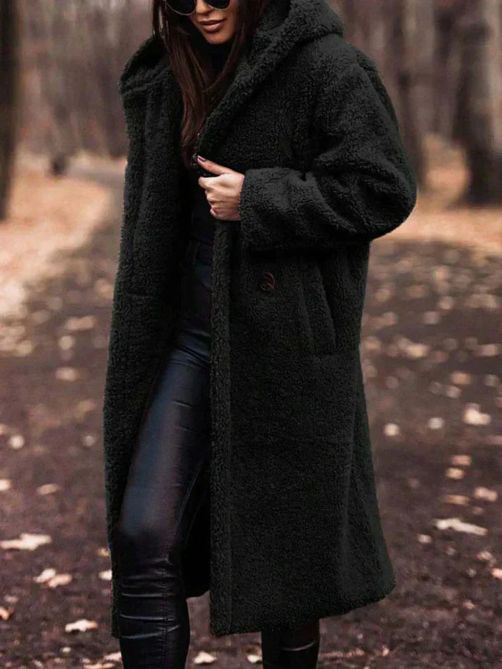 R&B | Lange Sherpa Damenjacke
