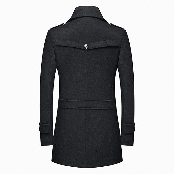 R&B | Langer Mantel Herren Schwarz