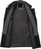 R&B | Langer Mantel Herren Schwarz