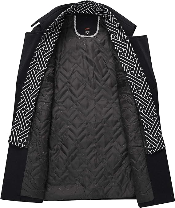 R&B | Langer Mantel Herren Schwarz