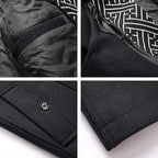 R&B | Langer Mantel Herren Schwarz