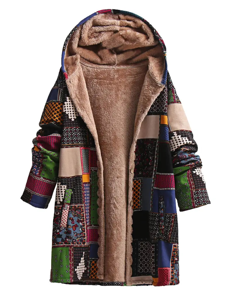 Olive | Warme und übergroße Fleecejacke für den Winter