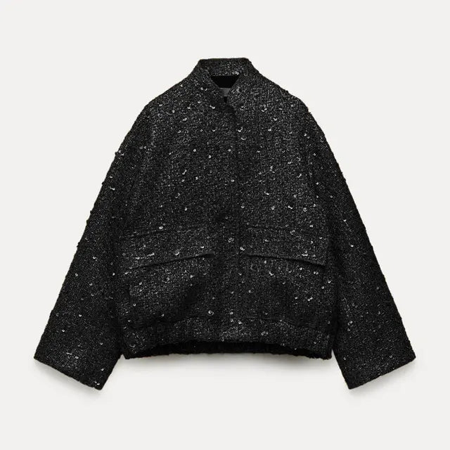 R&B | Pailletten-Jacke für Frauen : Trendy 2024